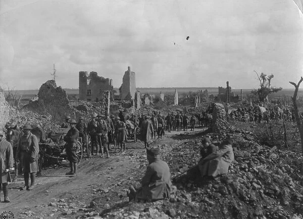 St Mihiel. 13th September 1918: American soldiers