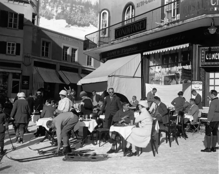 Framed Print : St Moritz Cafe