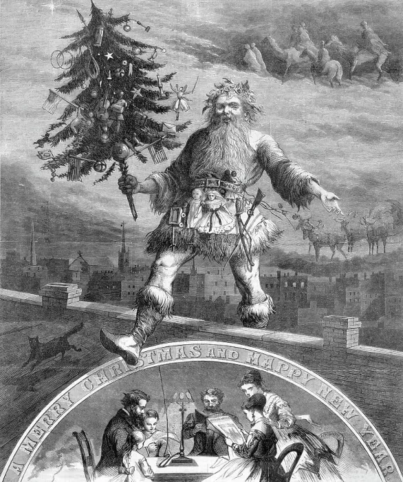 Framed Print : St. Nicholas Carrying Christmas Tree Framed Print : St. Nicholas Carrying Christmas Tree