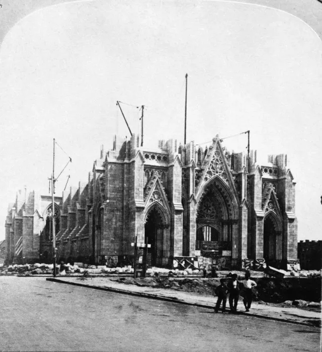 Framed Print : St. Patricks Cathedral Under Construction Framed Print : St. Patricks Cathedral Under Construction
