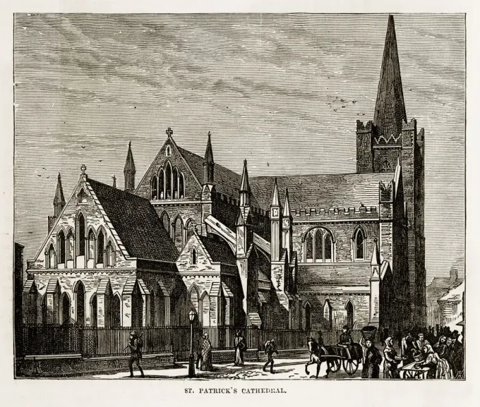 Framed Print : St. Patricks Cathedral in Dublin, Ireland Victorian Engraving, 1840 Framed Print : St. Patricks Cathedral in Dublin, Ireland Victorian Engraving, 1840
