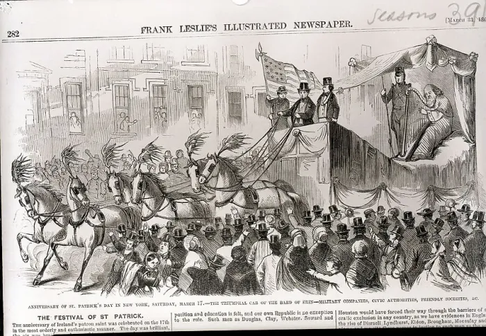 Framed Print : St. Patrick's Day In 1860s New York Framed Print : St. Patrick's Day In 1860s New York