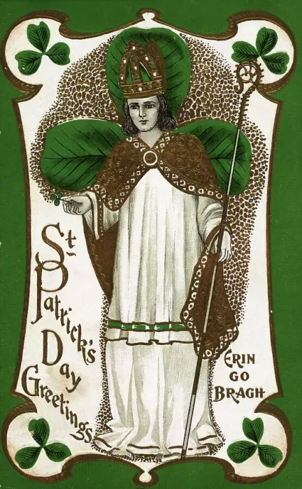 Framed Print : St. Patrick's Day Greetings Postcard Framed Print : St. Patrick's Day Greetings Postcard
