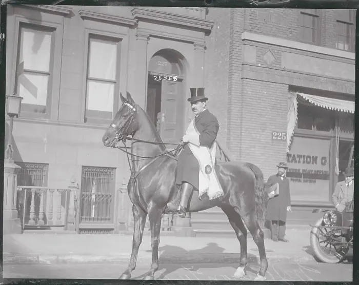 Framed Print : St. Patrick's Parade Marshal on Horse Framed Print : St. Patrick's Parade Marshal on Horse