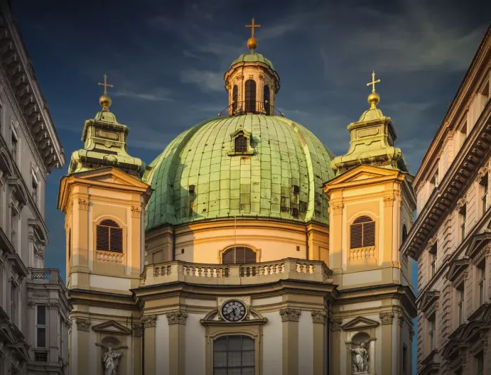 Framed Print : The St. Peters Church, Vienna, Austria Framed Print : The St. Peters Church, Vienna, Austria