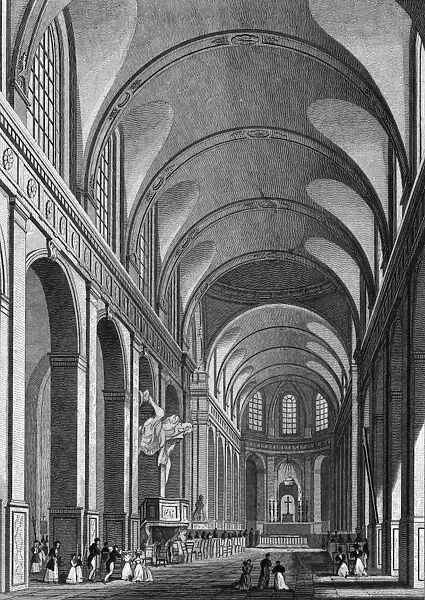 St Roche. 1829: The vaulted roof of the Church of St Roche in Paris