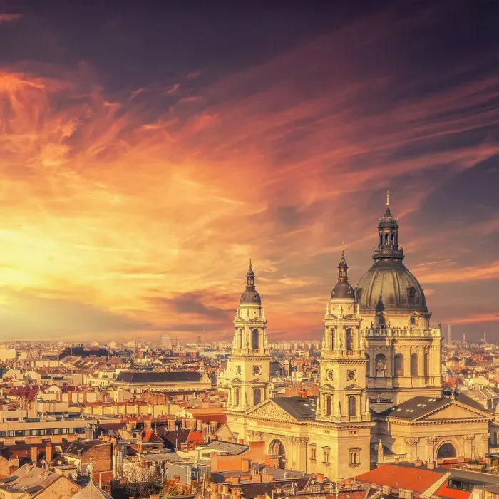 Framed Print : St. Stephens basilica and cityscape Framed Print : St. Stephens basilica and cityscape