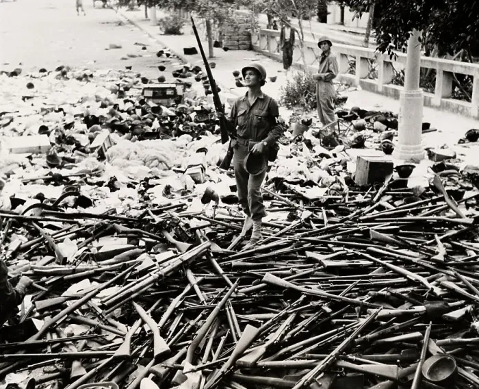 Framed Print : Stack Of Rifles In Palermo Framed Print : Stack Of Rifles In Palermo
