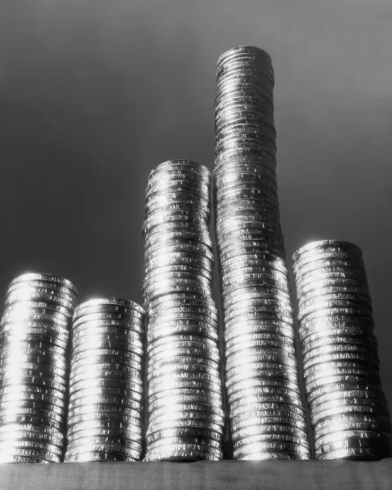 Framed Print : Stacks of Coins Framed Print : Stacks of Coins