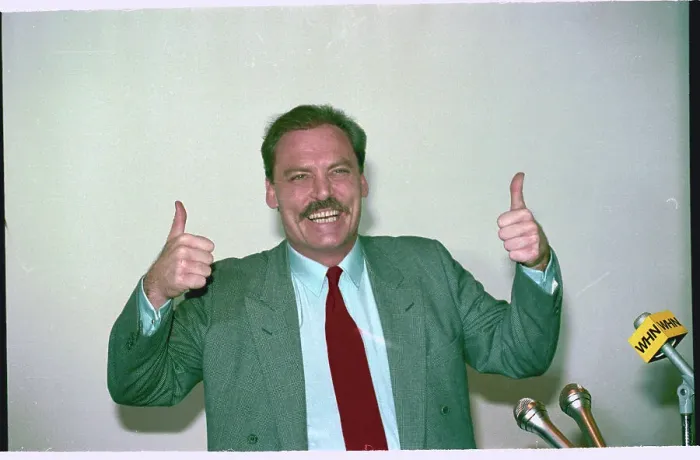 Framed Print : Stacy Keach Giving Thumbs Up