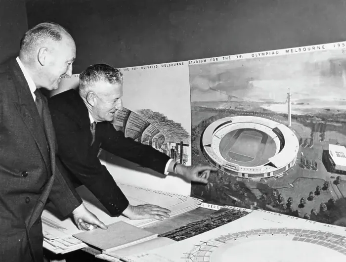 Framed Print : Stadium Design For Melbourne Olympics Framed Print : Stadium Design For Melbourne Olympics