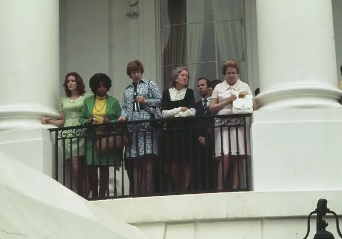 Framed Print : Staff On White House Balcony Framed Print : Staff On White House Balcony
