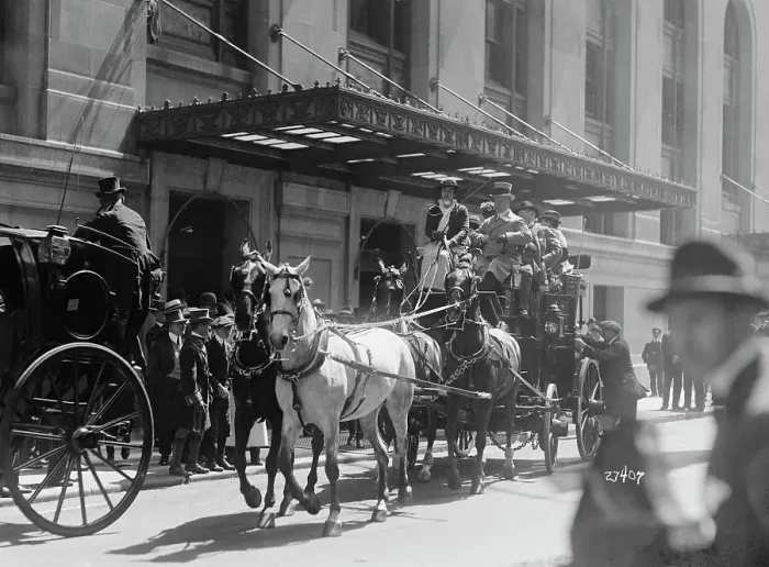 Framed Print : Stage Coach Outside Hotel Framed Print : Stage Coach Outside Hotel