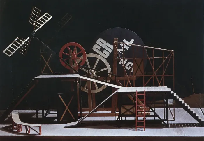 Framed Print : Stage design for the theatre play The Magnificent Cuckold (Le Cocu Magnifique) by F. Crommelynck. Artist: Popova, Lyubov Sergeyevna (1889-1924) Framed Print : Stage design for the theatre play The Magnificent Cuckold (Le Cocu Magnifique) by F. Crommelynck. Artist: Popova, Lyubov Sergeyevna (1889-1924)