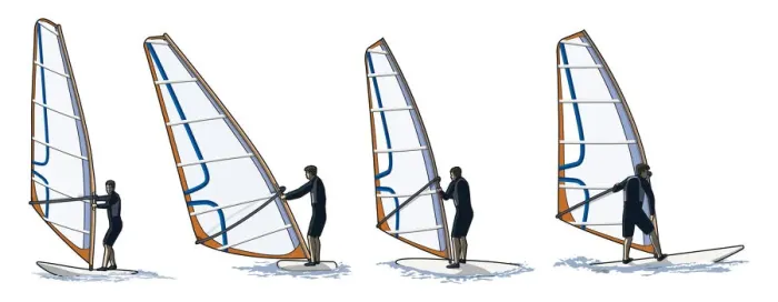 Framed Print : Four stages of windsurfer performing turning manoeuvre Framed Print : Four stages of windsurfer performing turning manoeuvre
