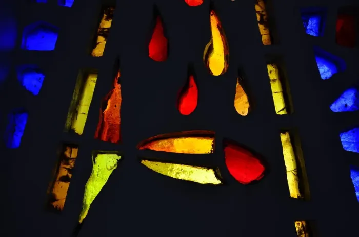 Framed Print : Stained the Catholic church window