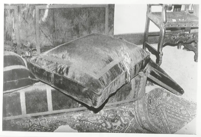 Framed Print : Stained Couch of Suicide Victim Salvador Allende Framed Print : Stained Couch of Suicide Victim Salvador Allende