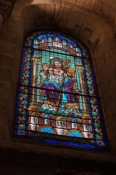 Stained glass Window Cathedral of Santiago de Compostela, Spain