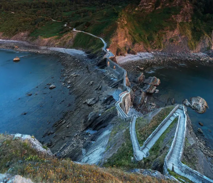 Framed Print : Staircase of San Juan de Gaztelugatxe - Spain  /  Basque