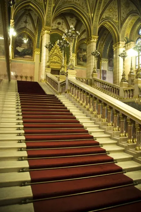 Framed Print : Stairs in Hungarian Parliament, Budapest, Hungary Framed Print : Stairs in Hungarian Parliament, Budapest, Hungary
