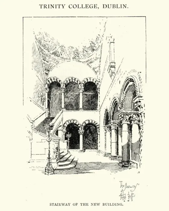 Framed Print : Stairway of New Building of Trinity College, Dublin, 1892 Framed Print : Stairway of New Building of Trinity College, Dublin, 1892