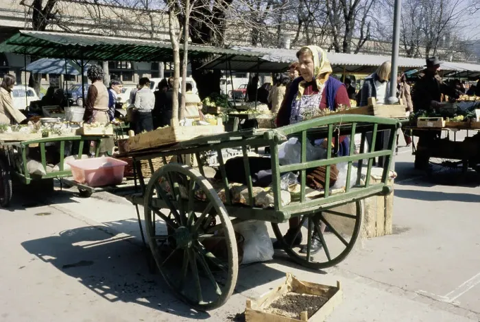 Framed Print : Stalls At Ljubljana Market