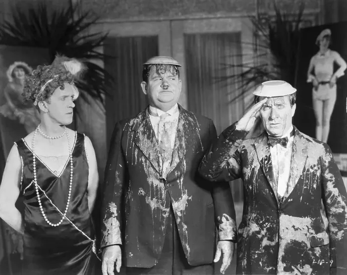 Framed Print : Stan Laurel and Oliver Hardy in Movie Still