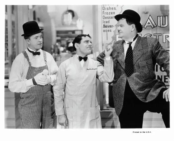 Framed Print : Stan Laurel And Oliver Hardy In Tit For Tat Framed Print : Stan Laurel And Oliver Hardy In Tit For Tat