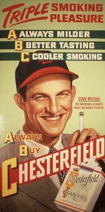 Framed Print : Stan Musial Cigarette Sign Framed Print : Stan Musial Cigarette Sign
