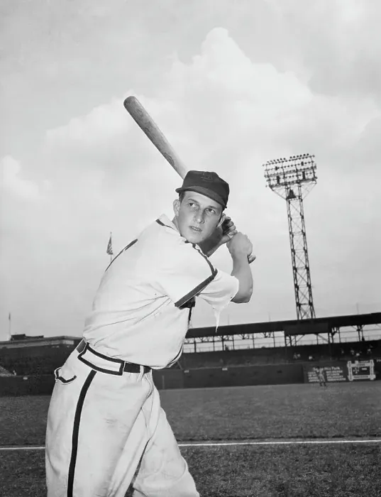 Framed Print : Stan Musial Posing In Batting Stance Framed Print : Stan Musial Posing In Batting Stance