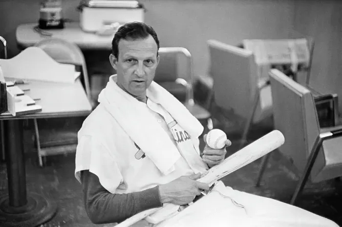 Framed Print : Stan Musial Seated Holding Bat And Ball Framed Print : Stan Musial Seated Holding Bat And Ball