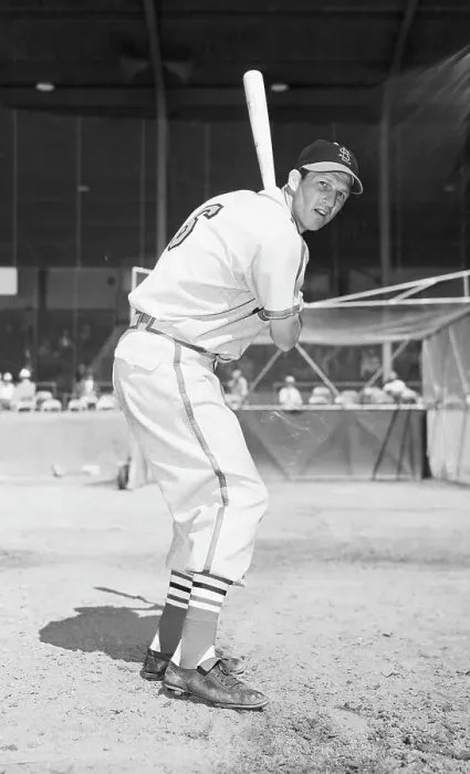 Framed Print : Stan Musial Shown Batting