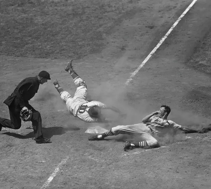 Framed Print : Stan Musial Sliding Safe Into Home Base Framed Print : Stan Musial Sliding Safe Into Home Base