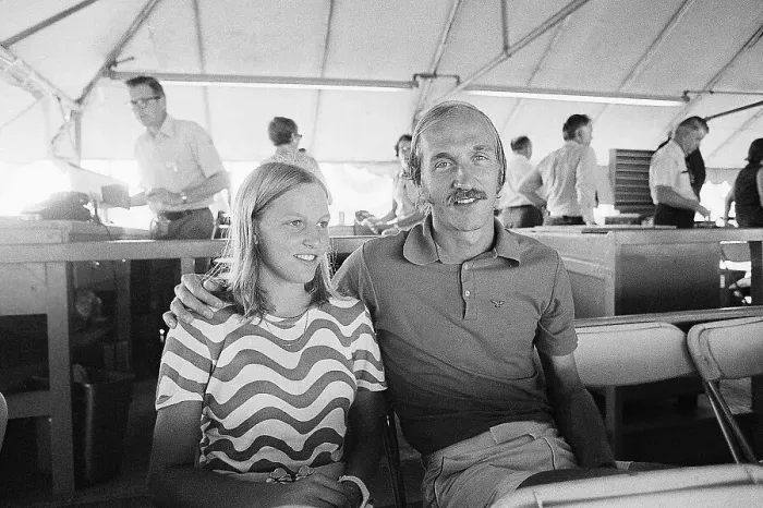 Framed Print : Stan Smith and Marjoire Gengler in Stands Framed Print : Stan Smith and Marjoire Gengler in Stands