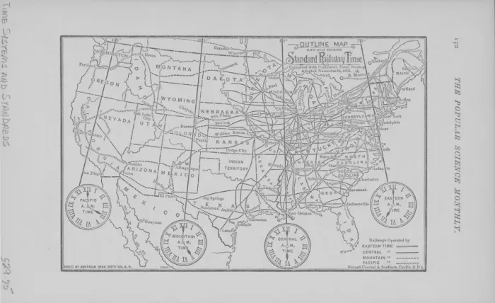 Framed Print : Standard Railway Time In USA Framed Print : Standard Railway Time In USA