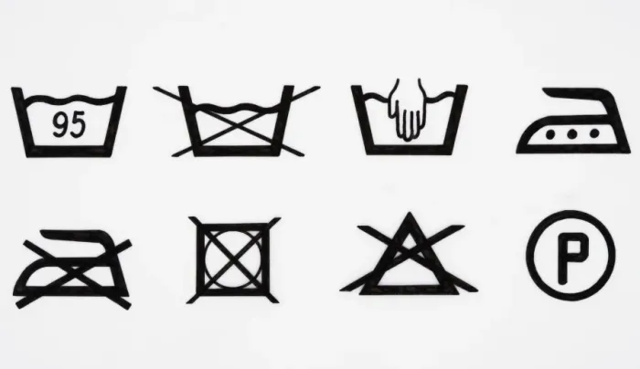 Framed Print : Standard washcare symbols found on clothing Framed Print : Standard washcare symbols found on clothing