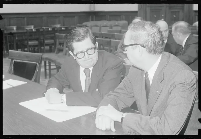 Framed Print : Stanford Smith Speaking with A.M. Rosenthal Framed Print : Stanford Smith Speaking with A.M. Rosenthal