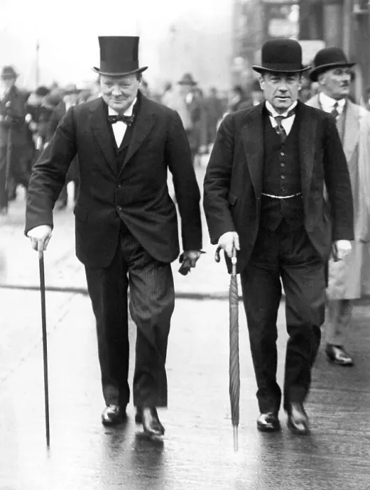 Framed Print : Stanley Baldwin with Sir Winston Churchill Framed Print : Stanley Baldwin with Sir Winston Churchill