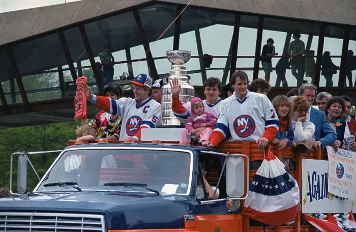 Framed Print : Stanley Cup Winners on Back of Truck Framed Print : Stanley Cup Winners on Back of Truck
