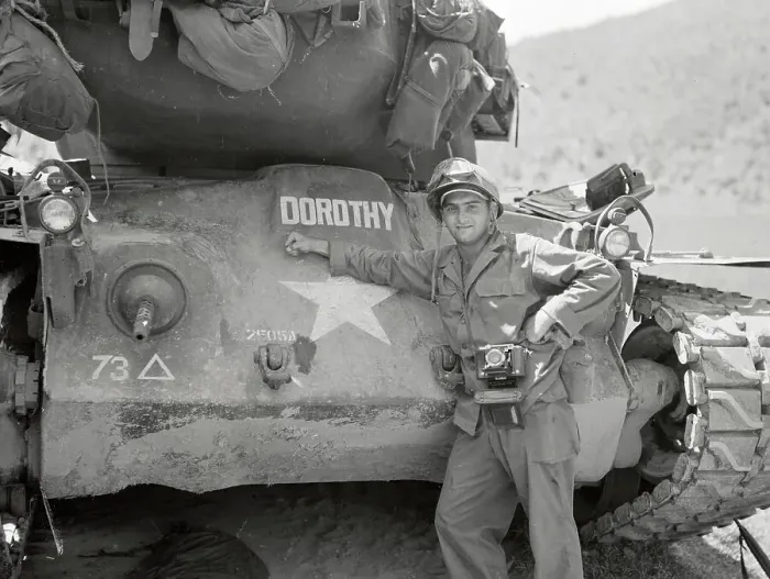Framed Print : Stanley Tretick with Tank: Dorothy Framed Print : Stanley Tretick with Tank: Dorothy
