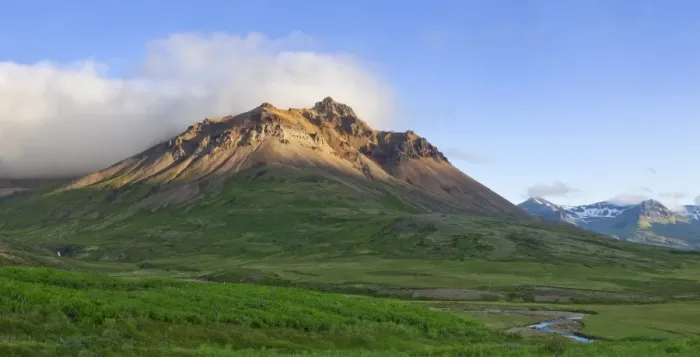 Framed Print : Staoarfjall mountain in the evening light, Bakkageroi, Iceland, Europe Framed Print : Staoarfjall mountain in the evening light, Bakkageroi, Iceland, Europe