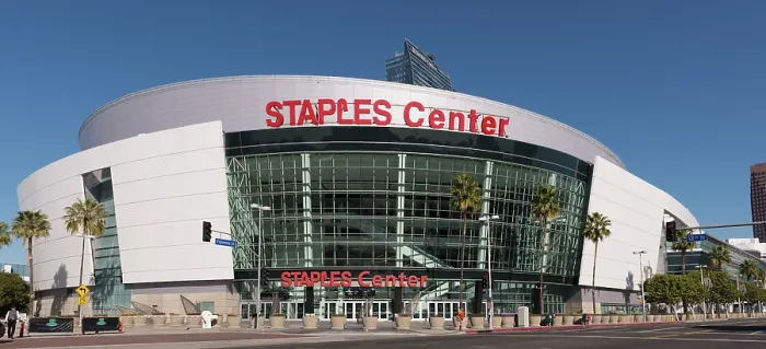 Framed Print : The Staples Center sports arena, home of the Los Angeles Lakers and Clippers professional basketball Framed Print : The Staples Center sports arena, home of the Los Angeles Lakers and Clippers professional basketball