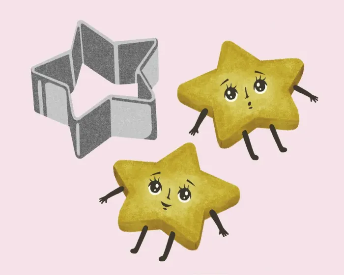 Framed Print : Star Cutout Cookies Framed Print : Star Cutout Cookies
