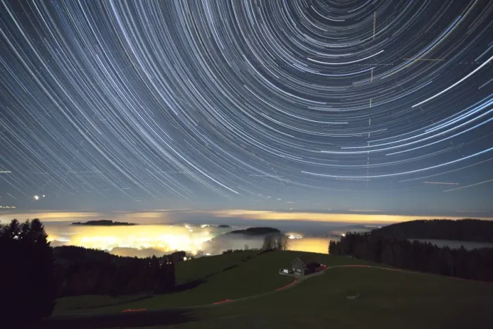 Framed Print : Star traces above Gupf AR, near Rehetobel, Canton of Appenzell Innerrhoden, Switzerland Framed Print : Star traces above Gupf AR, near Rehetobel, Canton of Appenzell Innerrhoden, Switzerland