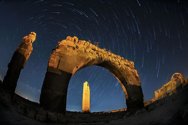 Star trails and the Arch of Harran