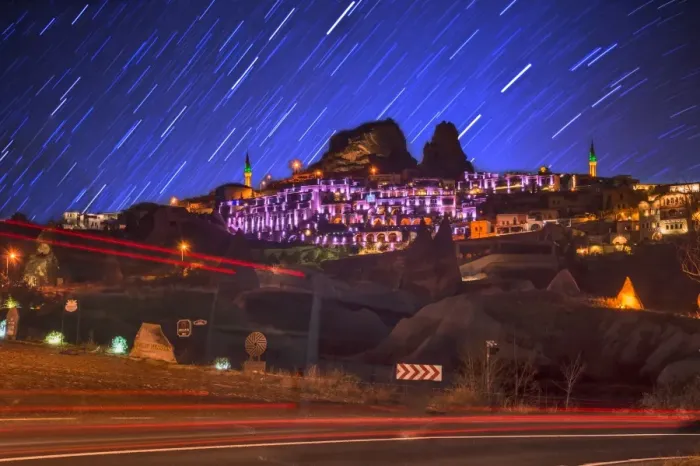 Framed Print : Star Trails in Cappadocia Framed Print : Star Trails in Cappadocia