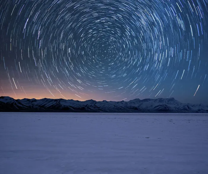 Framed Print : Star trails of Tibet Framed Print : Star trails of Tibet