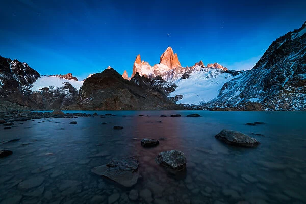 Starry Night Over Mount Fitz Roy. Patagonia, Argentina