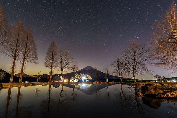 Starry night of Mt. Fuji