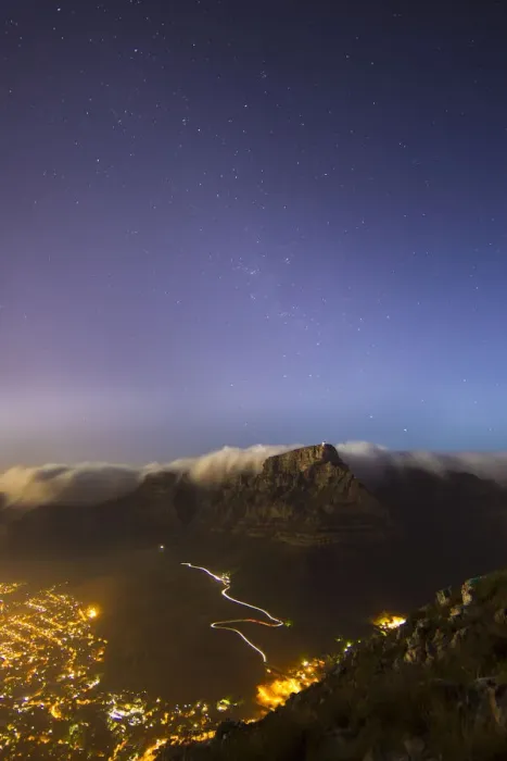 Framed Print : Starry skies over Table Mountain and the City Bowl, Cape Town, Western Cape Province, South Africa at night Framed Print : Starry skies over Table Mountain and the City Bowl, Cape Town, Western Cape Province, South Africa at night